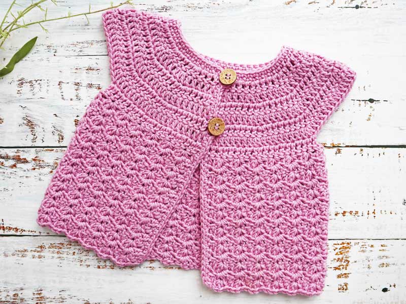 Tog anbefale Blænding Parisian Crochet Baby Cardigan - Adorecrea.com