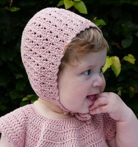 Primrose Crochet Baby Bonnet 0-24 Months