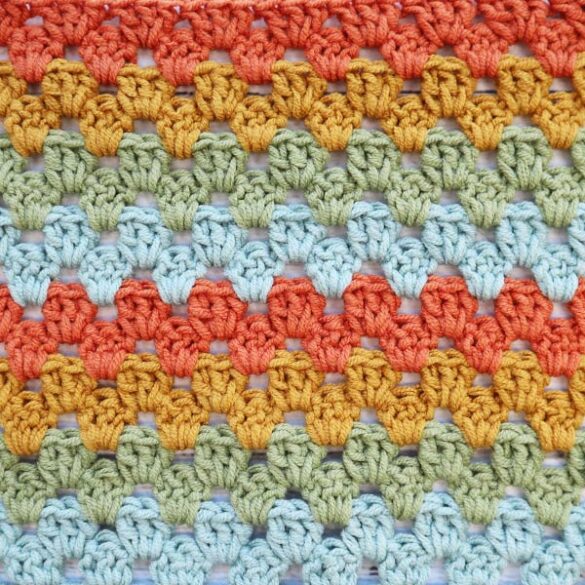 How to Crochet Granny Stripe Stitch