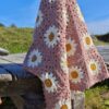 Crochet Daisy Granny Square Baby Blanket